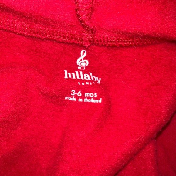 Lullaby Lane Baby Hooded Footed 1PC Christmas Elf Outfit 3-6 Too Elfing Cute - Picture 4 of 6